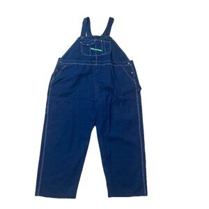 Vtg Key Imperial Overalls Mens Sz 52x30 Blue Work Farm Trucker Bib Denim